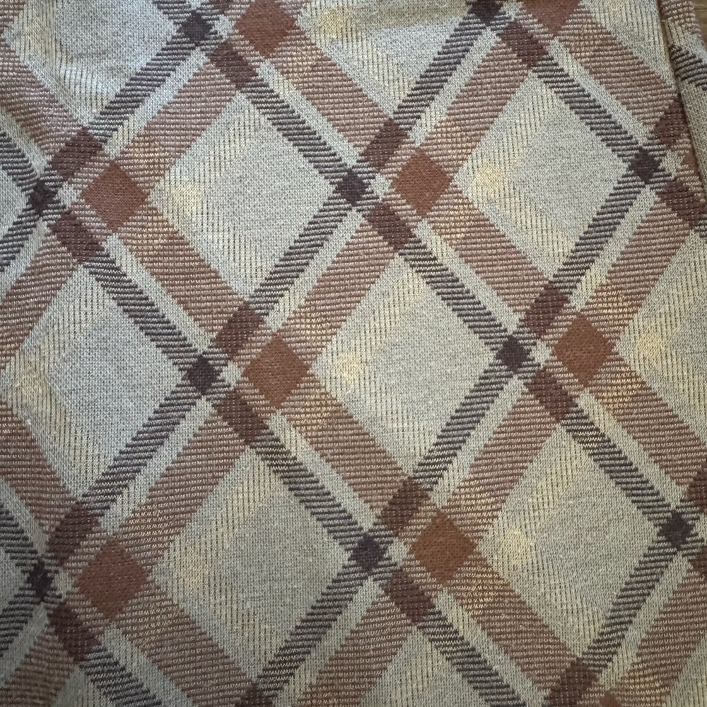Express Brown and Tan Plaid Midi Skirt - Picture 2 of 6